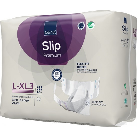 ABENA- Scutec incontinenta, hipolergenic cu talie ajustabila   Slip Flexi Fit L-XL3 Premium, 20 buc, absorbtie 3200 ml