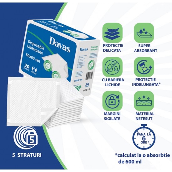 Davas aleze 60x60cm 20buc/pachet