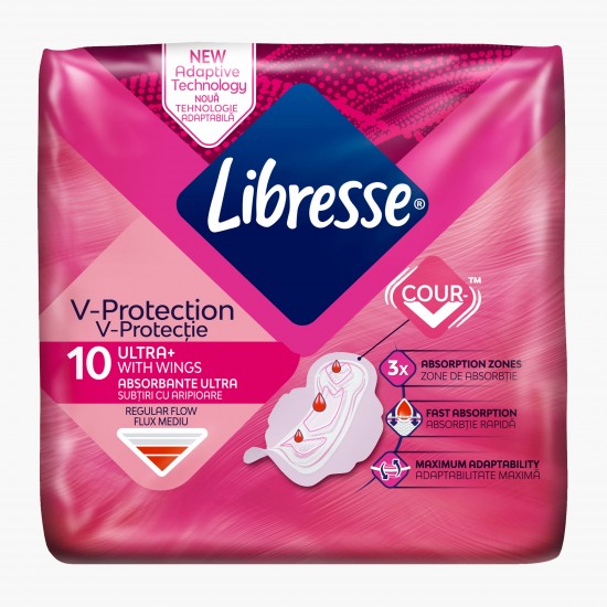 Libresse Absorbante 10Buc Ultra+ With Wings