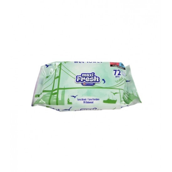 Șervețele Maxi Fresh Economice, fără capac, 72 bucăți - Fără alcool, fără parabeni, pH echilibrat