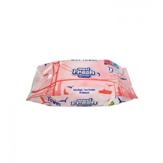 Șervețele Maxi Fresh Economice, fără capac, 72 bucăți - Fără alcool, fără parabeni, pH echilibrat