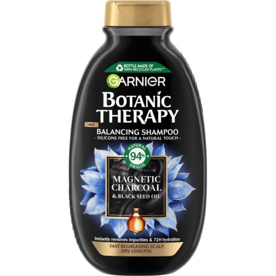 Botanic Therapy Sampon 400Ml Magnetic Charcoal Black Seed Oil