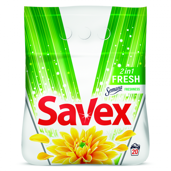 Savex Detergent Rufe Automat 2Kg 2In1 Fresh