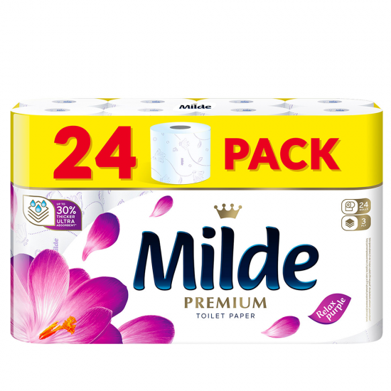 Milde Hartie Igienica 24Role 3Straturi Relax Purple