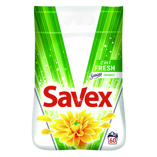 Savex Detergent Rufe Automat 6Kg 2 In 1 Fresh 60 Spalari