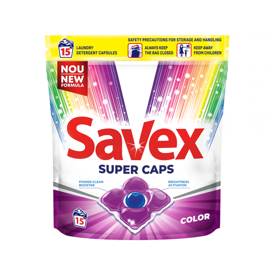 Savex Detergent Super Caps 15Buc Color