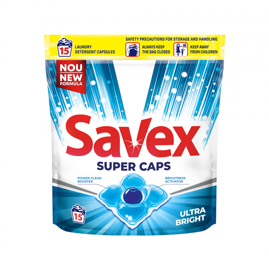 Savex Detergent Super Caps 15Buc Pure Clean