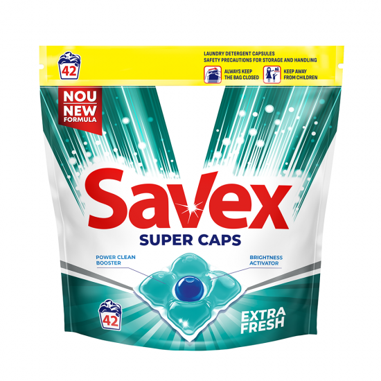 Savex Detergent Super Caps 42Buc Extra Fresh