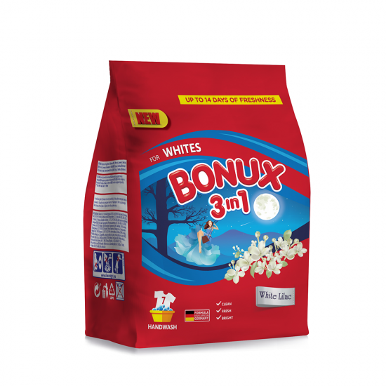 Bonux Detergent Manual 400Gr 3In1 White Liliac