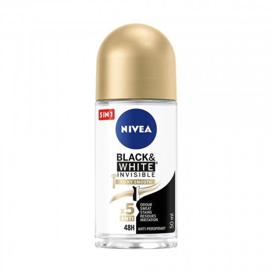 Nivea Antiperspirant Roll On 50Ml Black&White Silky Smooth