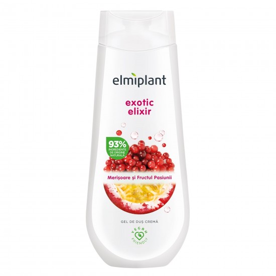 Elmiplant Gel Dus Crema 400Ml Exotic Elixir Merisoare Fructul Pasiunii