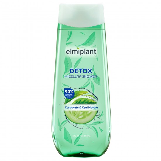 Elmiplant Gel Dus Micelar 400Ml Detox Castravete Ceai Matcha