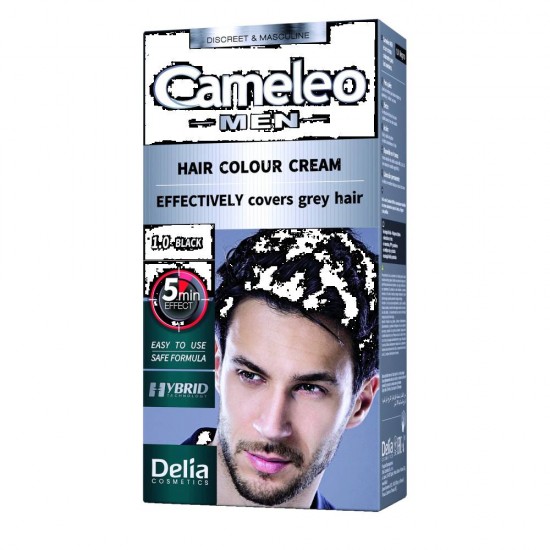 Cameleo Men Vopsea Par/Barba /Mustata/Perciuni 1.0 Black