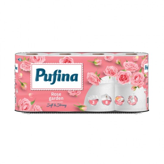 Pufina Hartie Igienica 8Buc 3Straturi Roses Pufina Hartie Igienica 8Buc 3Straturi Roses