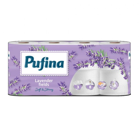 Pufina Hartie Igienica 8Buc 3Straturi Lavanda