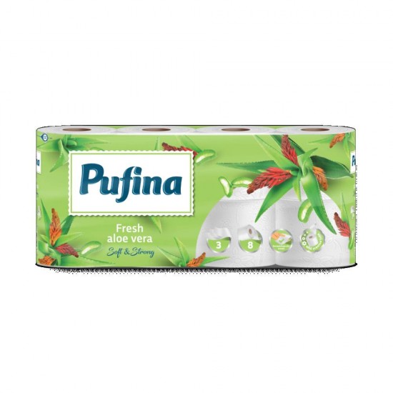 Pufina Hartie Igienica 8Buc 3Straturi Aloe