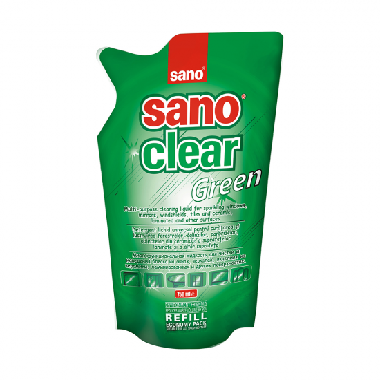 Sano Solutie Geam Rezerva 750Ml Green