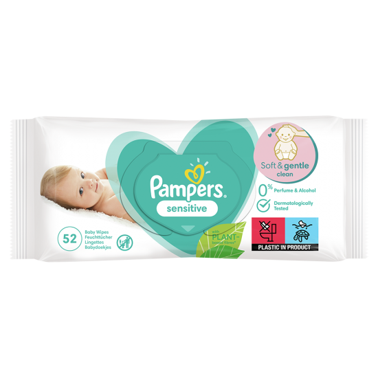 Pampers Servetele Umede Baby Sensitive 52Buc