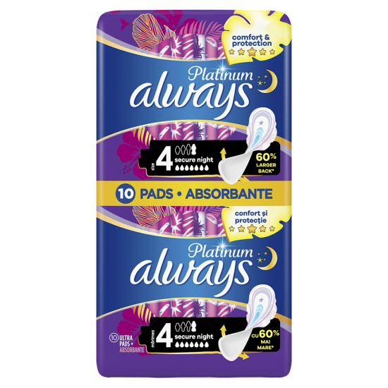 Always Absorbante 10Buc Ultra Platinum Secure Night