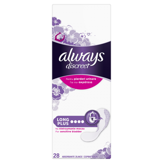 Always Discreet Absorbante Zilnice Incontinenta 28Buc Long Plus