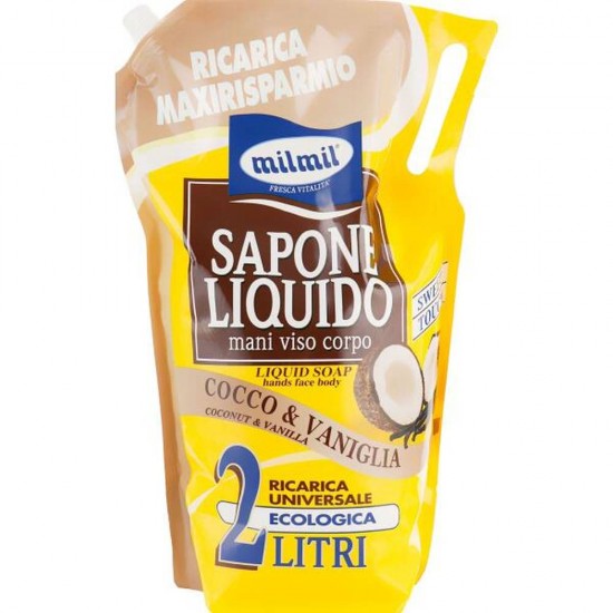 Milmil Sapun Lichid Rezerva 2L Vanilie Milmil Sapun Lichid Rezerva 2L Vanilie