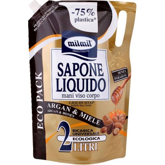 Milmil Sapun Lichid Rezerva 2L Argan Miere