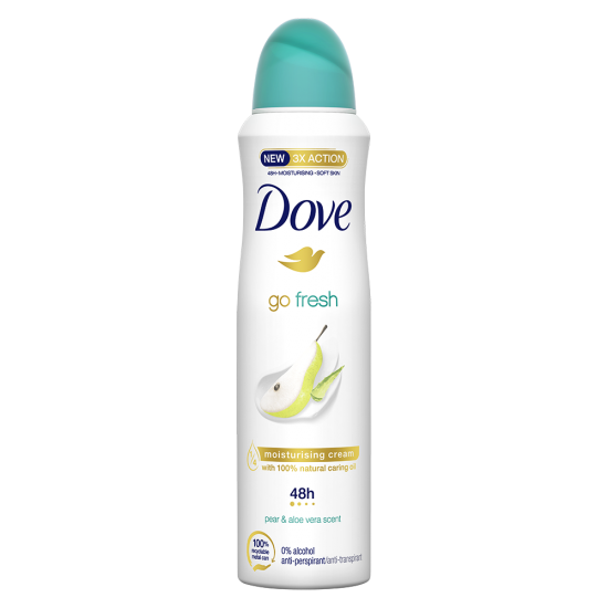 Dove Antiperspirant Deo 150Ml Go Fresh Pear Aloe Vera