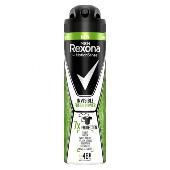 Rexona Antiperspirant Deo 150Ml Men Invisible Power Fresh