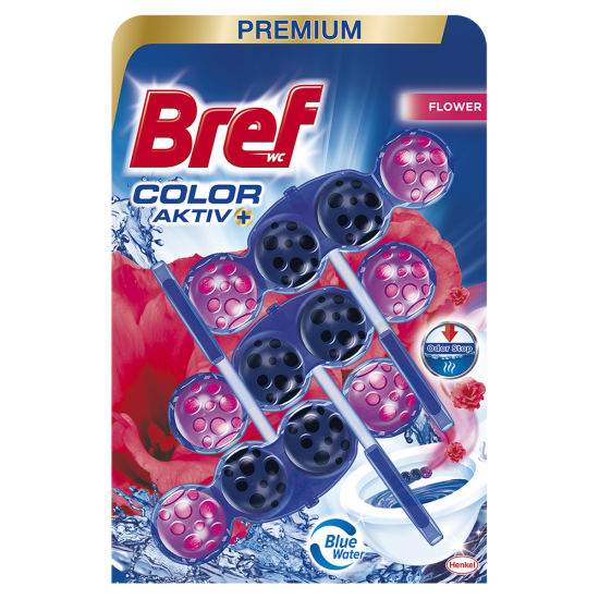 Bref Odorizant Wc Bile 3X50G Aktiv Color Flower