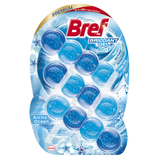 Bref Odorizant Wc Bile Gel Brilliant 3X42G Arctic Ocean Bref Odorizant Wc Bile Gel Brilliant 3X42G Arctic Ocean
