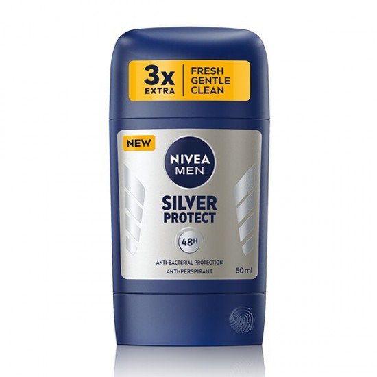 Nivea Antiperspirant Stick 50Ml Men Silver Protect
