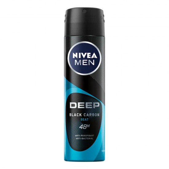 Nivea Antiperspirant Deo 150Ml Men Deep Black Carbon Beat Nivea Antiperspirant Deo 150Ml Men Deep Black Carbon Beat