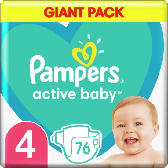 Pampers New Giant Pack Nr4 7-14/9-14Kg 76Buc