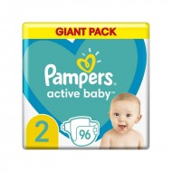 Pampers Active Baby Nr.2 4-8Kg 96Buc