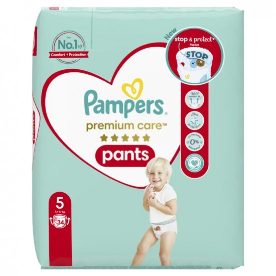 Pampers Scutec Premium Care Pants Nr5 12-17Kg 34Buc