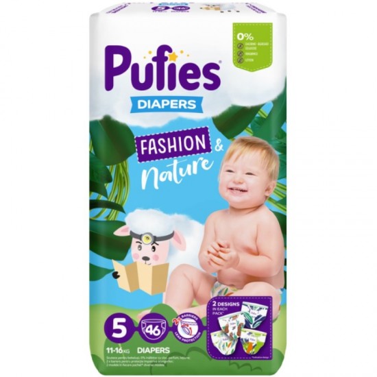 Pufies Scutec Fashion Nature Nr.5 Junior 11-16Kg 46Buc