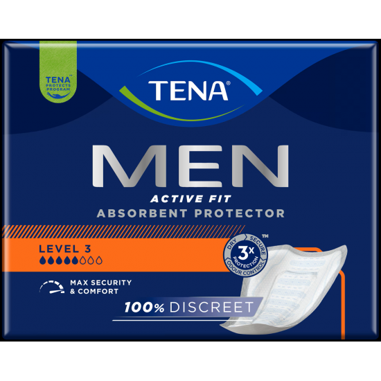 TENA Men Level 3 Active Fit Super – Absorbante urinare barbati, 8 bucati
