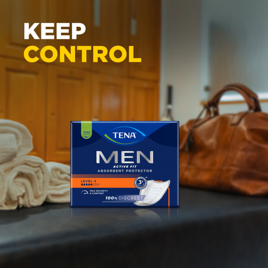 TENA Men Level 3 Active Fit Super – Absorbante urinare barbati, 8 bucati
