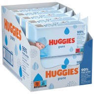 Servetele umede Huggies, Pure, 10 pachete, 560 buc