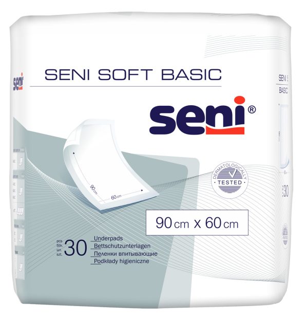 Seni Soft Basic aleze igienice 90cm x60 cm 30buc/pachet — Seni