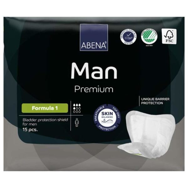 Abena Man F1 – Absorbante incontinenta pentru barbati, 450 ml, 15 bucati — Abena