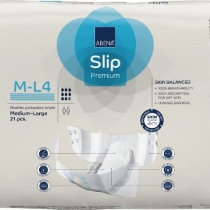 ABENA Scutece Premium pentru adulti, Slip Flexi-Fit, cu talie flexibila, M-L4, 70-120cm, 3400ml, 23buc — Abena