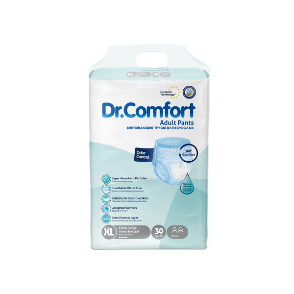 Dr. Comfort Scutece Adulti Tip Chilot XL 30 buc – Confort Premium, Protectie Max, Ieftine și Fiabile — Dr. Comfort