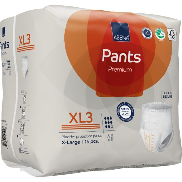 Abena Pants XL3 Premium, 16 buc, absorbtie 2600 ml — Abena