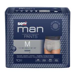 Seni Man Pants M – Chiloti absorbanti pentru barbati, incontinenta usoara si medie, 10 bucati — Seni